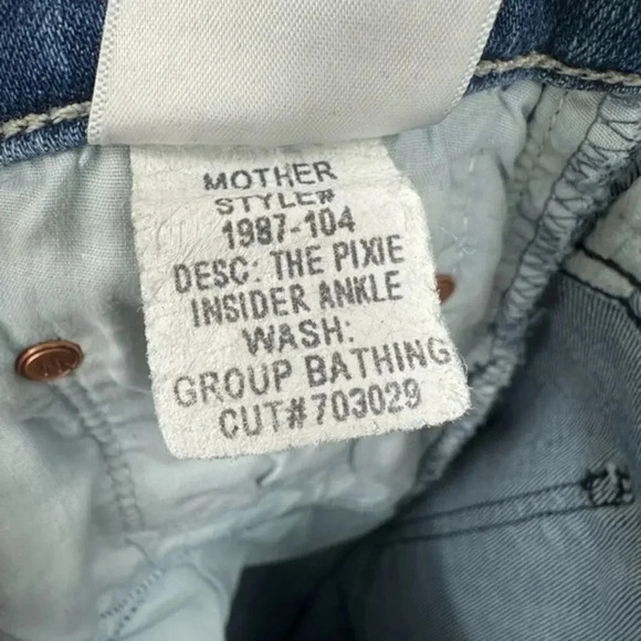 MOTHER The Pixie Insider Ankle in Group Bathing size 24 B1145 - Picture 7 of 7
